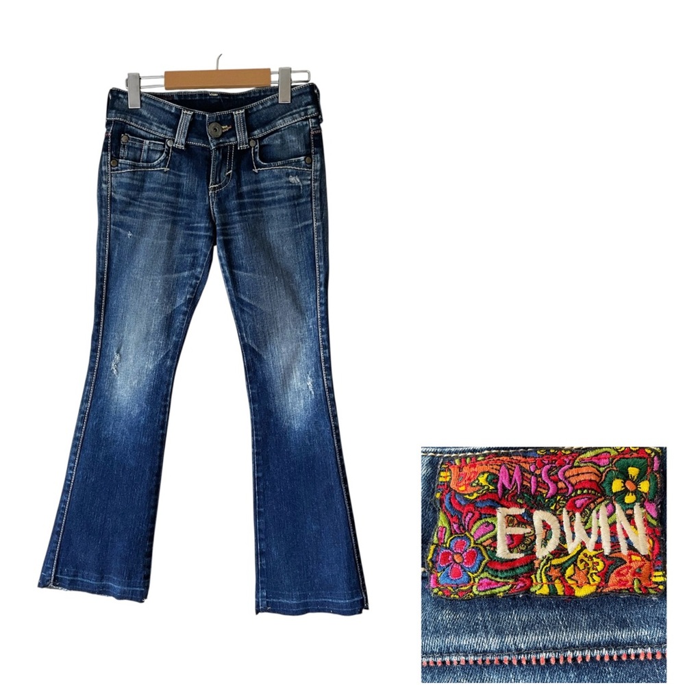 Edwin Miss Edwin Low Rise Bootcut 505 Japanese Denim Jeans Size 27